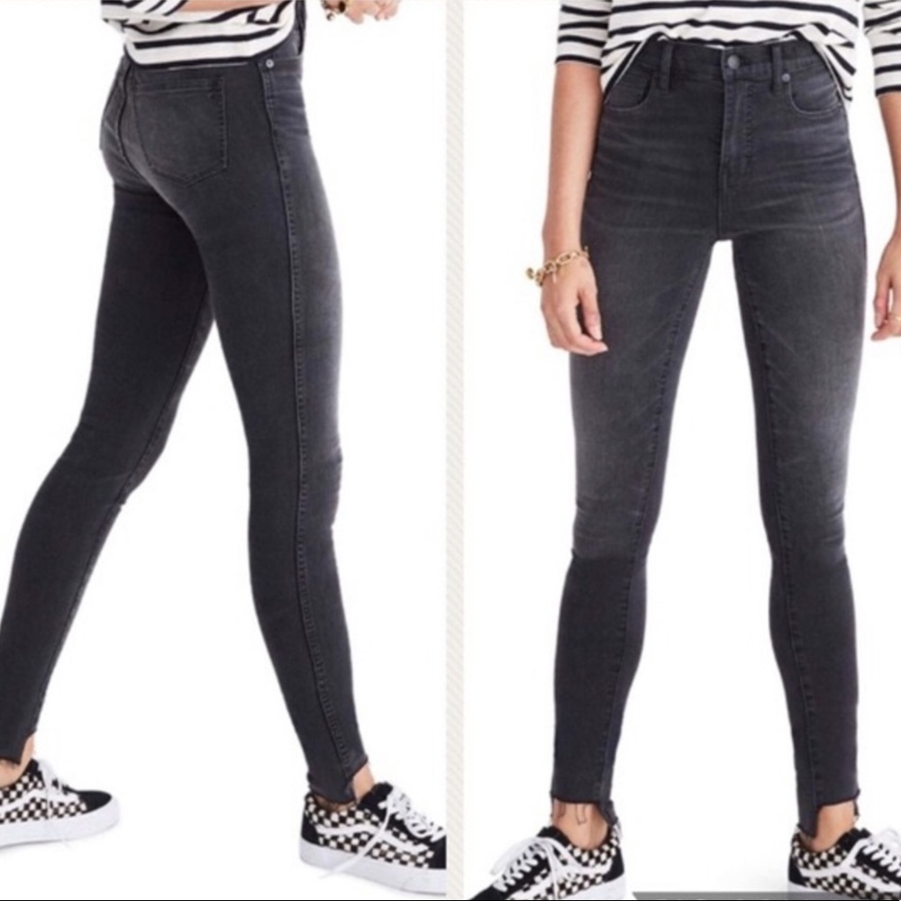 Madewell step hem high rise skinny jeans